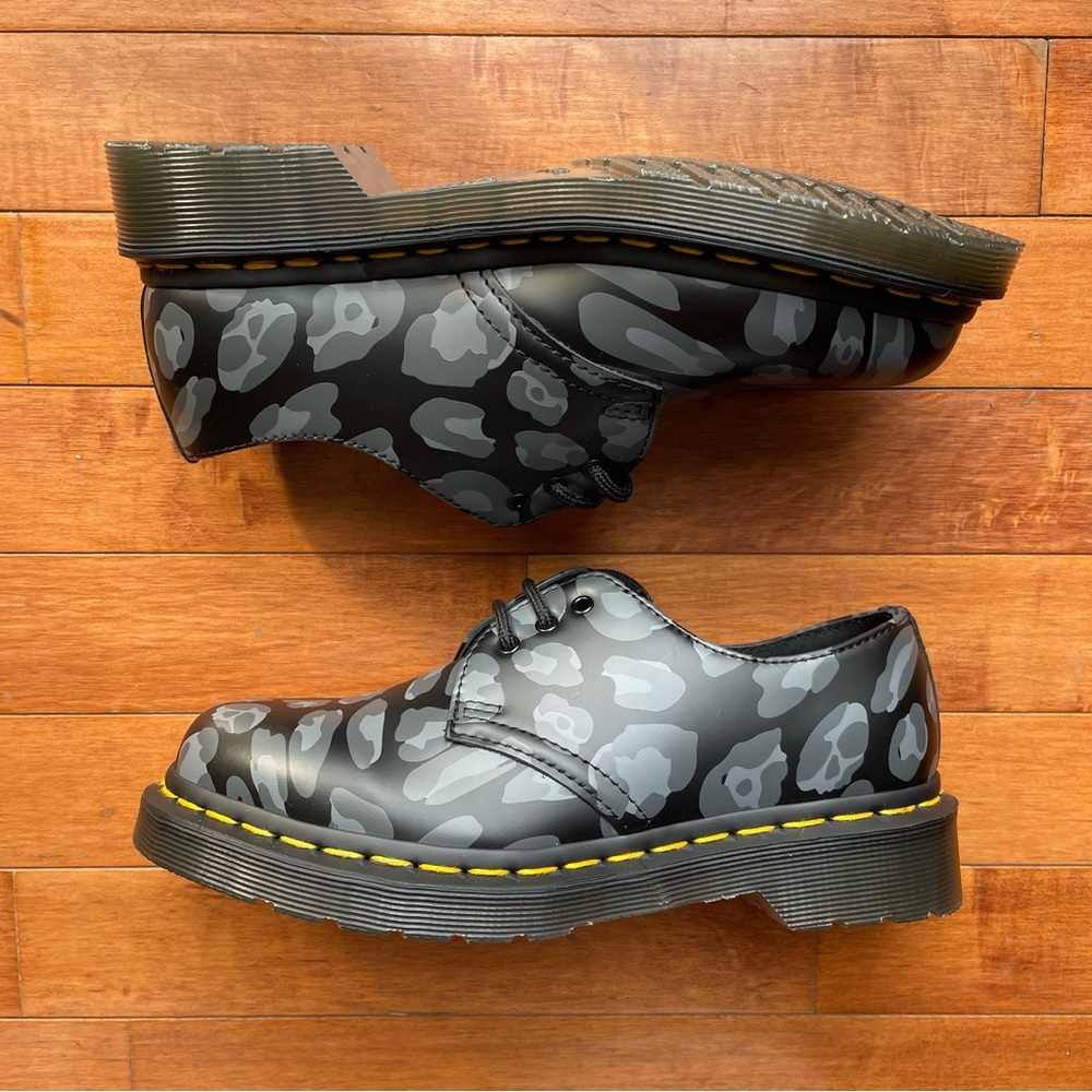 Dr. Martens 1461 Distorted Leopard/Skull‎ Print Oxford Shoes